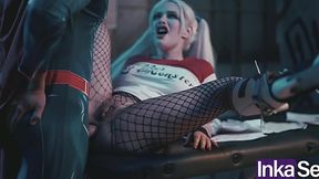 Hot booty Harley Quinn tastes fat Superman's cock with her anal. Vivian Lola