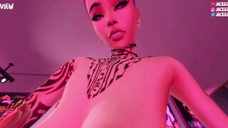 YOUR BUSTY GOTH GIRLFRIEND NEEDS TO SUCK YOUR COCK DURING THE HORROR MOVIE