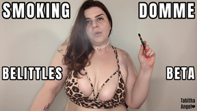Smoking Domme Belittles Beta