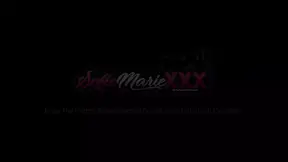 Stepmom Sofie Marie POV sucks stepsons cock before facial