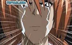 A group of honey gay anime studs in gangbang action