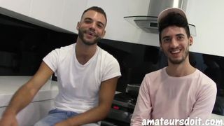 AmateursDoIt - Monster Beefstick Boy Pummels Unshaved Jock in Kitchen before Cum-Shot