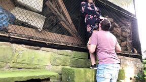 Outdoor sex behind a farmhouse - public fuck with bbw