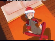 3D HENTAI The girl made the boy a New Year's gift