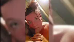 Amazing wife sucks my cock and takes a huge load