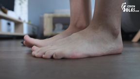 Your colleague's long toes teasing, POV
