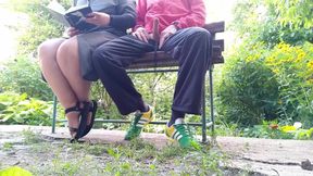 Mother in law plays with my hard cock and makes me cum
