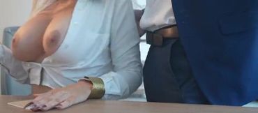 Office Fantasy: Curvy Secretary Pleases Her Boss in a Mini Skirt