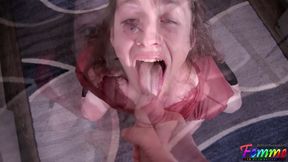 becomingfemme - kylie kottonmouth cute sissy sucks cock and gets fucked in the kitchen