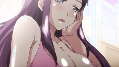Big-titted anime babe spreads legs wide open & gets her wet cunt drilled hard