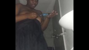 Fetish: First Time Anal Penetration With Toothbrush For Submissive African Girl Next Door