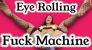 Slut getting fucked by her sex machine with her legs in the air!