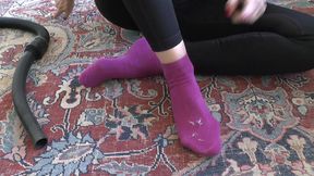 First, the Socks Are Vacuumed, Then Scrubbed, and Then Covered in Cum, POV, JOI, Lady Victoria Valente