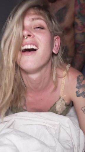 Wife Gets Surprised By Husband With a BBC On Vacations And Gets Spitroasted   Clip 1