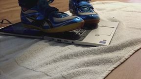 Brand New Chromebook Destroyed Under Cute Sharp Track Spikes!
