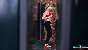 Slim Leah stripping and dancing seductively in solo video