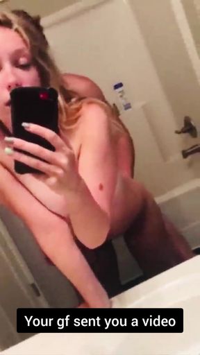 Hot wife teases cuckold husband in cheating selfie