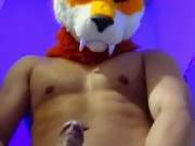 jock cat cums for you in fursuit 💦