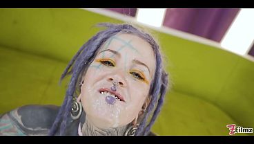 Threesome ANAL ONLY Alternative Dreadlocks Girl Double Anal, Prolapse, Gape