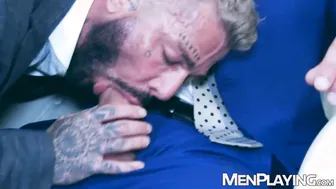 Bruno Max rims and breeds tattooed hunk Danny Starr in suit