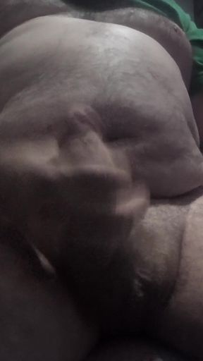 Handsome Mature Chubby with Big Fat Cock Masturbating Until I Cum a Lot in the Foreground for You Comments