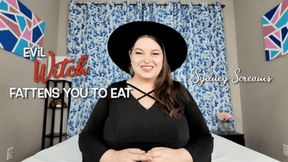 Evil Witch Fattens You to Eat - Witch Sydney Screams Wants to Fatten You so She Can Vore You - 720 mp4