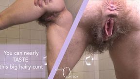 Big Very Hairy Pussy POV in Bathroom (WMV)