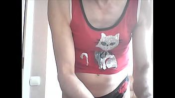 dancing in front of a webcam