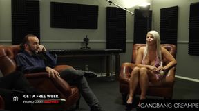 GangbangCreampie - BLONDE MILF USES HER BIG TITS In Blowbang And Gangbang