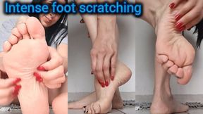 Intense foot scratching