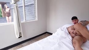 I discover my stepbrother fucking his sex toy and let him fuck my pink, wet pussy to fulfill his family fantasy!