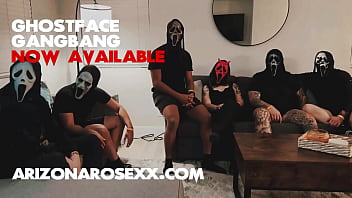 GHOSTFACE GANGBANG with Arizona Rose??Available Now??8 Horny (and aggressive) Ghostfaces, 1 VERY excited Hot...