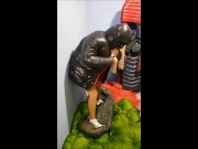 Cum on the hood of my down jacket