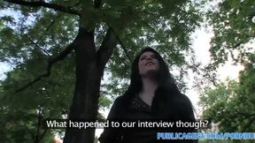 PublicSex Britisches Unterwäsche-Model wird in die Büsche gefickt (p1100)