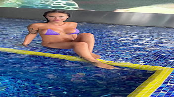 Monika Fox Sucks Dick&#x1F32D; & Gets Facialed by Pool Windowside POV Tease