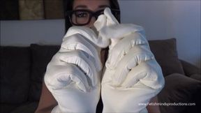 White leather glove jerk off POV_wmv_