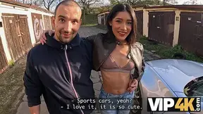 Cute European GF offers her snatch to a stranger while