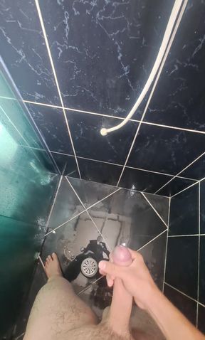 handjob in the bathroom very rich and delicious