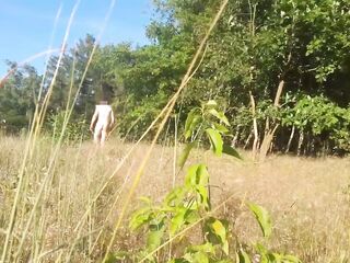 In nature's garb walking and jogging outdoors