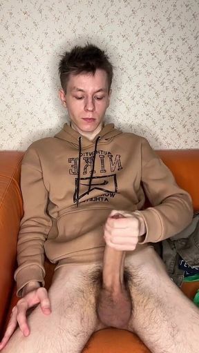 Edgy Twink Squeezes Balls Intense Squirt Out
