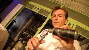 Superb blonde German gets pleased by a dildo and hard cock