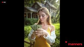 my friend s mom turned out to be quite the slut; after she found out i d gotten rich, she let me fuck her for $200 an hour.[ai]