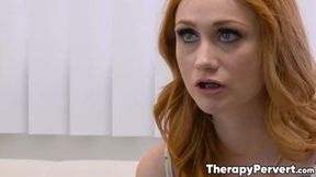 Redhead Scarlet Skies Seduced By Older Perverted Therapist For The Camera
