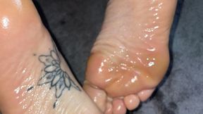 Blonde Sissi Feet Bathroom Discipline Tease