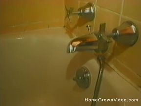Small Tits Amateur Sucks Cock in the Bath Tub