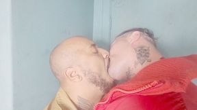 2 HOT COWBOYS KISSING WITH A LOT OF INTENSITY AND DESIRE - BY BRENDON CLARK AND JAMAL SANGENT - CLIP 2