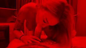 monika fox sloppy blowjob & fisting in red room