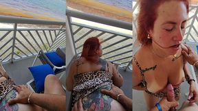 having sex with my wife on a balcony hotel on a island