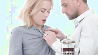 Tiny Breasted Blonde Bae Via Lasciva Give a BLOWJOB and Gets Drilled