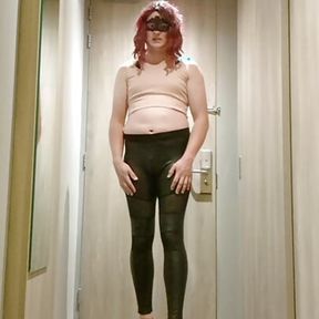 Walking and teasing in Hotel Room